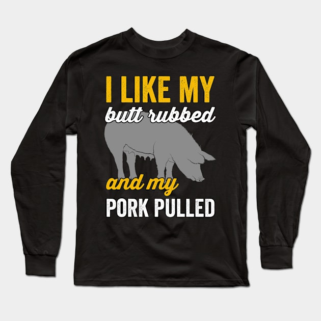 Funny Grilling Dad BBQ Season Meat Lover Long Sleeve T-Shirt by Visual Vibes